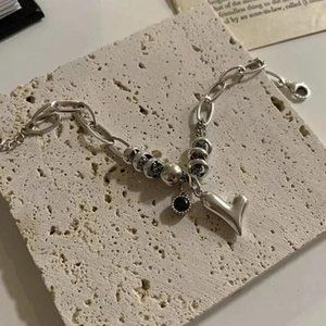 STERLING SILVER HEART BRACELET, NICE BRACELET, CUTE BRACELET